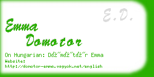 emma domotor business card